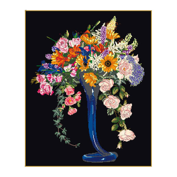 Thea Gouverneur クロスステッチ刺繍キット No.1086A 「Summer」(布:綿アイーダ/夏...