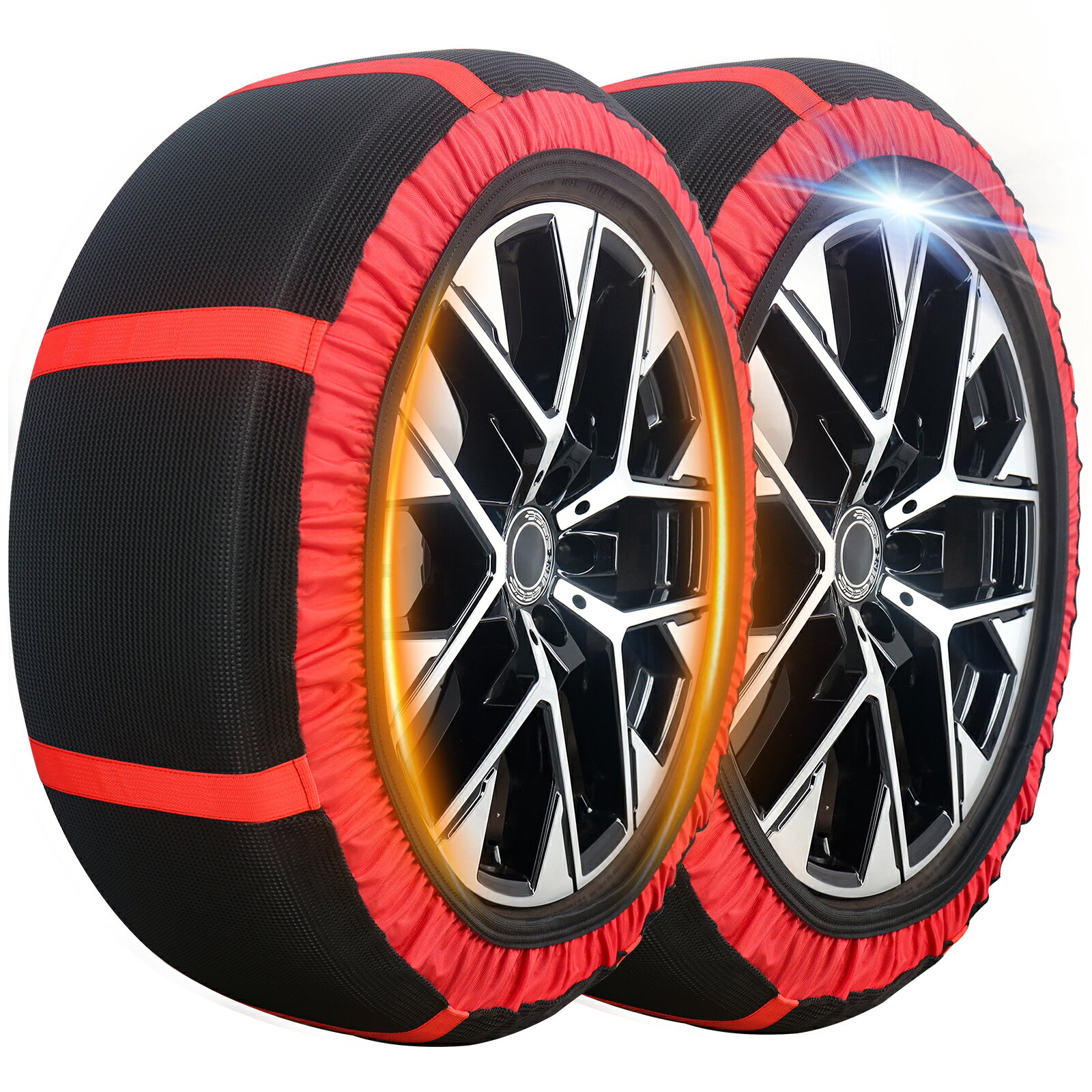 ✨マラソン限定P10倍+10%クーポン✨タイヤチェーン 布製タイヤチェーン 布製 2枚入り 非金属 チェーン規..