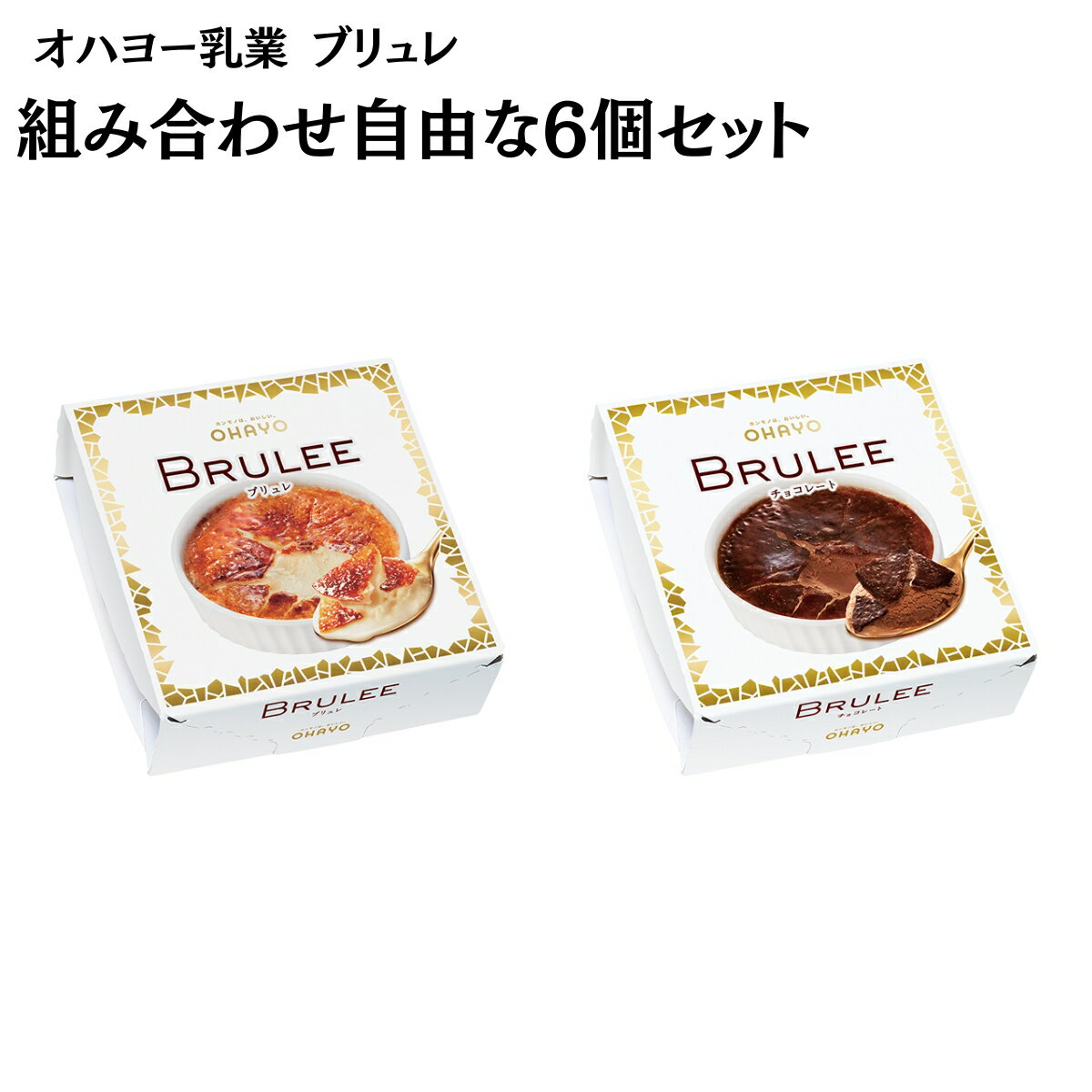 【 熨斗対応 】 オハヨー乳業 BRULEE ブリュレ 自由に選べる6個セット 熨斗 対応 イベントシール 母の日 こどもの日 内祝い 誕生日 出産祝い 詰め合わせ 詰合せ 入園 入学祝い 卒業祝い 進学祝い 就職祝い 快気祝い 退職祝い