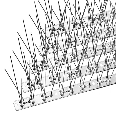 鳥避け 鳩よけ 100%ステンレス製鳩よけグッズ 耐候性よい 34.5cm×8個入り（276cm） 取り付けアクセサリ..