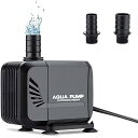 水中ポンプ 魚タンク、池、水槽、水耕栽培 用 ウォーターポンプ 吐出量1500L/H 最大揚程1.6M ミニポンプ 水循環ポンプ 水族館 給水・排水ポンプ15W...