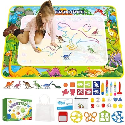 お絵かきシート お絵かき おえかき カラフルシート 繰り返し 水のおもちゃ 水で描く ぬりえ 恐竜フィギュア 数字 英語 水ペン 描画ツール プレゼント 誕生日 お祝い 新年 クリスマス 清潔安全 女の子 男の子 人気 6歳以上