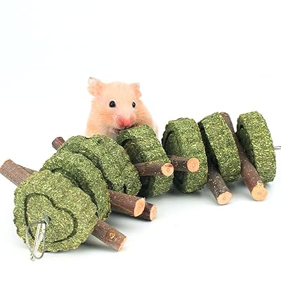 ハムスター 歯磨き うさぎ チンチラ 嚙む おもちゃ リス モルモット ウサギ テンジクネズミ 小動物 ストレス 運動不足 解消 吊り下げ 齧り対策 天然のリンゴの小枝 (牧草塊とりんご枝)