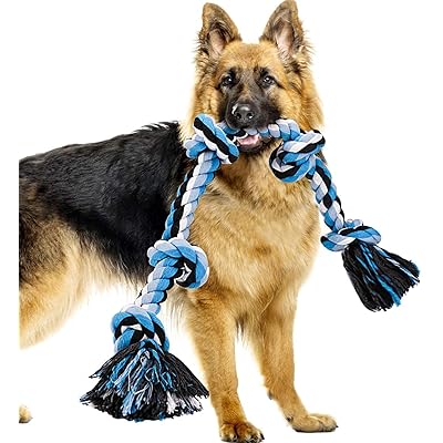 for 犬おもちゃ 犬用噛むおもちゃ玩具 犬ロープおもちゃ 中型犬 大型犬 ペット用 丈夫 天然コットン ストレス解消 運動不足解消 耐久性 清潔 歯磨き 5ノ...