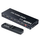4K 60Hz HDR対応 HDMI マトリックス セレクター 4入力 2出力 音声分離 (光デジタル・3.5mmステレオ音声出力)|1080@120Hz HDMI2.0 HDCP2.2 異なる解像度出力可能 ダウンスケール機能 切替器 分配器 スイ