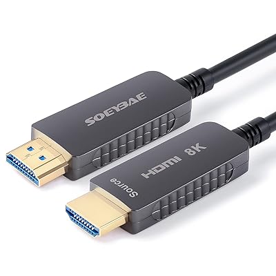 8K 光ファイバーHDMI ケーブル 50M, HDMI 2.1ケーブル 超高速伝送 48Gbps 8K@60Hz 4K@120Hz
