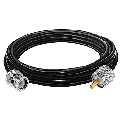 BNC-UHFジャンパーケーブルRG58 BNC オスプラグ-M型 SO239 オス延長ケーブル16.4ft（5M）低損失CBラジオPL259 BNC ピグテール同軸ケーブル