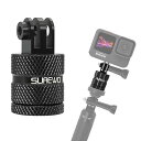アルミニウム 1/4 インチ 20 カメラ マウント、360 度回転三脚マウント アダプター GoPro Hero 11 Black、Hero 10/9/8/7/6 Black、OSMO Action、Xiaoyi 4K、およびその他の標準 1/4