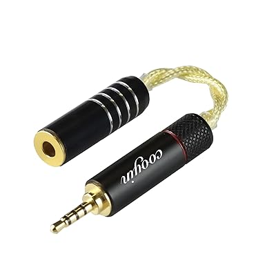 変換ケーブル イヤホンジャック 変換 2.5mm（オス）- 4.4mm（メス） Litz Wire 銀メッキ単結晶銅導体 ..