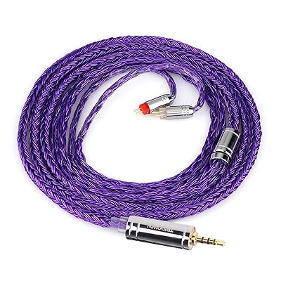 Zonie 16 コアー銀メッキケーブル＆SPCHIFIイヤホンアップグレードケーブル (2.5mm-0.78mm2pin, Violet)