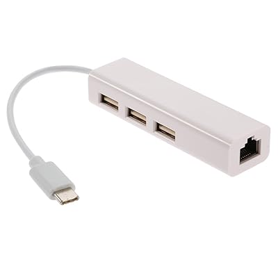 CY USB 3.1 Type C USB-C 複数の3ポートハブ イーサネットネットワークLANアダプター付き
