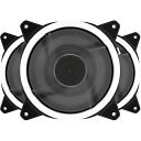Novonest 120mmPCケースファン 白いLEDリング搭載 静音タイプ 25mm厚 3ピン 1300rpm 3本1セット【W12CM3-3】