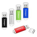 5個セット 1GB USBフラッシュメモリ USBメモリ キャップ式 五色(赤、黒、銀、緑、青)(2)