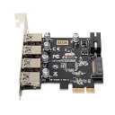 U3-038 4ポート PCI-E - USB 3.0 HUB PCI Express 拡張カードアダプター 5Gbps マザーボード用(2)