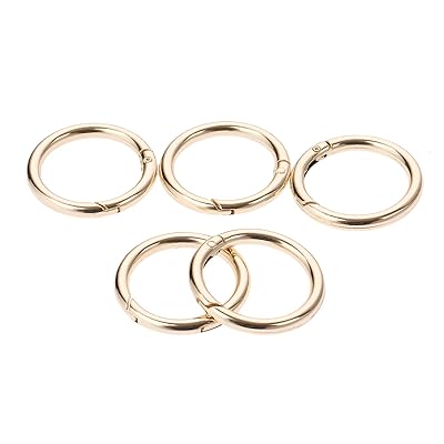 キーホルダー キーリング 丸型カラビナ 金具 丸カン バック用 留め金具 チャーム アクセサリーパーツ ..