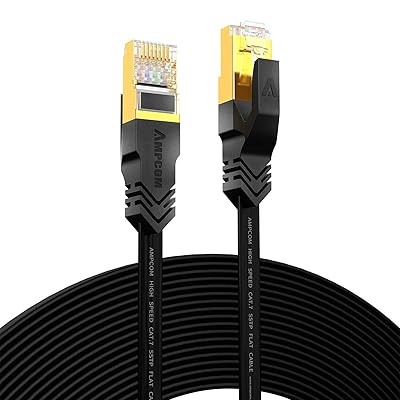 CAT7準拠STP 高速LANケーブル 30m 薄さ約2mmス リムタイプ 10Gbps/600MHz RJ45 フラットインターネットケーブル 金メッキコネクタ 高靭性ポリエステル採用 PVC被覆 爪折れ防止 黒 30M