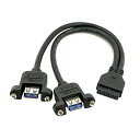 USB 3.0デュアルポートマザーボードにメスネジマウントタイプ20ピンヘッダー(2)