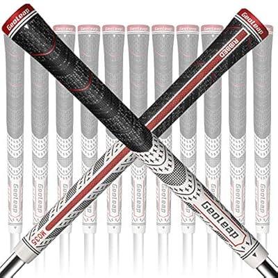 ACE-R ゴルフグリップ 13本セット バックリブ改良されたコントロール、マルチコンパウンドラバーおよびコードハイブリッドゴルフクラブのグリップ、スタンダードサイズ/ミッドサイズ、7色オプション (スタンダード, ホワイト)