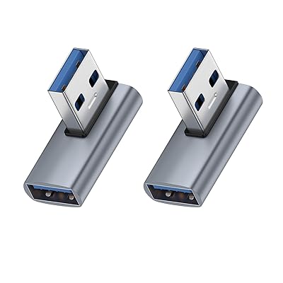 USB 3.1 コネクタ L字(2個セット) 変換 アダプタ 延長 コネクタ 10Gbps 超高速 Type A タイプA オス-タイプA メス USB 3.1 コネクタ L字(2個セット) 変換 アダプタ 延長 コネクタ 10Gbps 超高速 Type A タイプA オス-タイプA メス