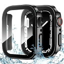 【2023強化版】 for Apple Watch ケース Apple Watch ケース 対応 IP68完全防水 バンド 水泳・スポーツ専用 防水ケース 3D直角エッジデザイン Apple Watch Series 9/8/7 41mm対応 光沢の(2)