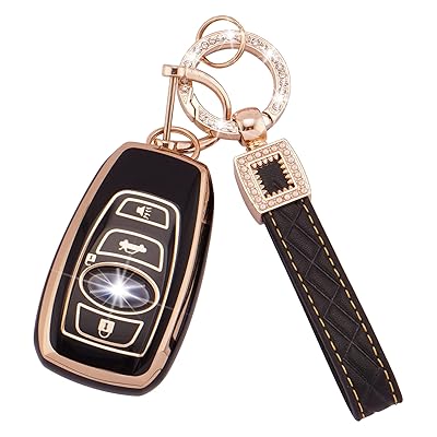 スマートキーケース スバルに適し キーケース キーカバー スバル スマートキーケース フレヴォーグ レガシィ B4 インプレッサ G4 WRX S4 STI XV Outback BRZ スマピタくん スマートキーカバー TPU (ブラック, For