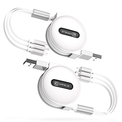 充電ケーブル【2本セット】CAFELE3in1 巻き取り 充電ケーブル3A急速充電15W 充電コード3台同時充電伸縮式 絡み防止 3種類端子対応 1.2m 正規充電器対応 スマートフォン対応 (オフホワイト) 充電ケーブル【2本セット】CAFELE3in1 巻き取り 充電ケーブル3A急速充電15W 充電コード3台同時充電伸縮式 絡み防止 3種類端子対応 1.2m 正規充電器対応 スマートフォン対応 (オフホワイト)