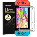 【3枚入り】 Switch 用 保護 ガラスフィルム スイッチ 強靭9H 3Dラウンドエッジ加工 撥水撥油 気泡防止 指紋防止 飛散防止 ピタ貼り 貼付道具付 ...