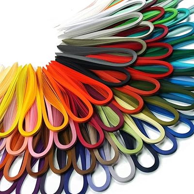 クイリングキット2880枚紙72種類の単色 各袋は40枚の紙日本製の紙 長さは390mm 幅3mm