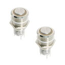 ラッチングプッシュボタンスイッチ 12V 24V 防水ステンレス鋼金属 3/4" 取り付け穴 ゴールド LED SPST スイッチ、電気機器用, 2個、高い