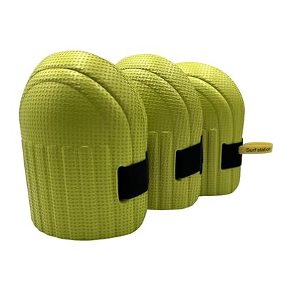 膝パッド 園芸作業用 車やバイクのメンテナンス用 マジックテープ式 3組セット (緑)