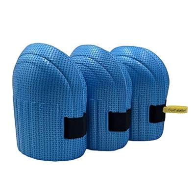 膝パッド 園芸作業用 車やバイクのメンテナンス用 マジックテープ式 3組セット (青)