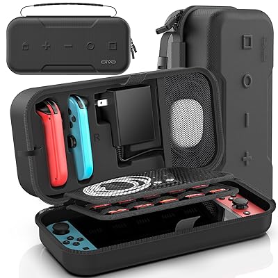 【Switch/ Switch有機elモデル対応】Switch ケース スイッチ収納ケース 防水 防塵 防汚 耐衝撃 全面保護 大容量 持ち運び便利 Switch本体/Joy-Con/電源アダプタ/20枚ゲームカード/ケーブル/イヤホンなど全部収納