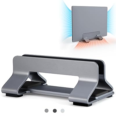 ノートパソコンスタンド 縦置き、工具無しでの調整可能、ですアルミニウム、pcスタンド 縦置き、および