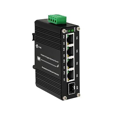 ミニ インダストリアル 4 ポート 10/100/1000Mbps ギガビット イーサネット POE + スイッチ SFP ポート付き DIN レール/ウォールマウント 4 ポート 10/100/1000BASE-T RJ45 + 1 ポート 100