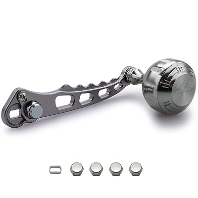 60/70/80/90mm リール ハンドル 4色 シマノ(SHIMANO) ダイワ(DAIWA) アブ(Abu) 通用 ベイトリール用 Harmer Series (80mm/90mm 可変, ガンメタル) (656)