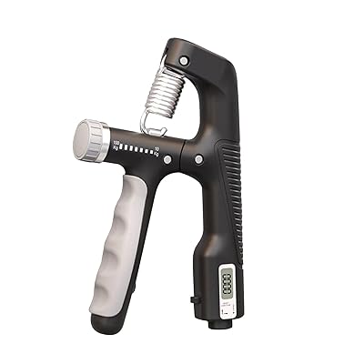 握力増強器 エクササイズ 握力グリッパー カウンター付き 10-100kg 負荷調整可能 ハンドグリッパー ストレス解消 リハビリ器具 テニス 野球 握力強化訓練 握りやすい 滑りづらい 男女兼用 ポリプロピレン (ブラック)