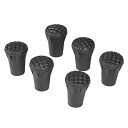 6pcs/12pcs 取り替えポール キャップ 先端 耐磨耗性 ハイキング トレッキング ウォーキングなど ポール 交換用 (6pcs/セット)