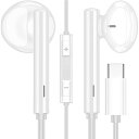 イヤホン タイプc イヤホン Type-C イヤフォン マイク付き 通話対応/音量調整 対応Huawei Pura 70/Mate 60 60Pro P60/nova flip/Honor/iPhone 15 pro/Galaxy/ipad pro(2)