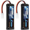 ゼエエ 7.2V 3600mAh NiMH TAMIYAプラグ付き 2パック ニッケル水素大容量バッテリー ラジコン製品バッテリー RCカー用 RCボート用 レーシングカー用など
