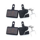 自転車ディスクブレーキパッド レジンパッド 金属樹脂製 パッド交換 全シリーズオイルブレーキ パッド スプリングとピン付き 2ペア入り