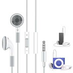iPod イヤホン 有線 マイク 付き イヤフォン 純正 ipod touch/nano/calssic/shuffle 専用 iPhone 5/6/6s/se iPad 1/2/3 対応 VoiceOver対応 インナーイヤー 型 音量調節 リモコ