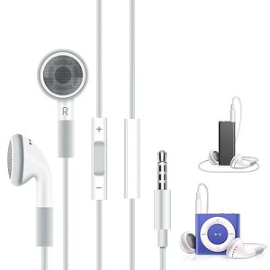 iPod イヤホン 有線 マイク 付き イヤフォン 純正 ipod touch/nano/calssic/shuffle 専用 iPhone 5/6/6s/se iPad 1/2/3 対応 VoiceOver対応 インナーイヤー 型 音量調節 リモコ