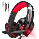 ゲーミングヘッドセット 有線 ps4ヘッドセット ps5 マイク付き ノイズキャンセリング ヘッドフォン 重低音 コントローラーミュート付き 快適 軽量 伸縮可...