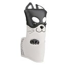 ゴルフヘッドカバー headcover パターカバー マレット用マグネットタイプ(オデッセイ 2ボールに対応) / ピンタイプ用 (スコッティーキャメロン オデッセイに適合) 萌秋田犬 1個 単品販 売 ブラック (マレット用)