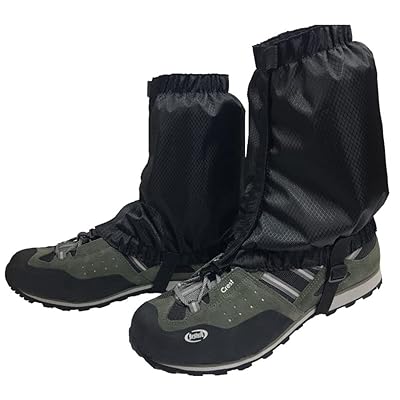 ゲイター 防水 登山スパッツ ショット ゲーター レインスパッツ レッグカバー 軽量 泥除け 砂よけ 通気 雨 雪 悪天候に 釣り トレッキング アウトドア レッグカバー 男女兼用 ブラック