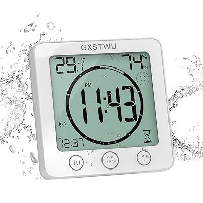 デジタル時計 防水「防滴型」 タイマー 温湿度計 半身浴クロック お風呂時計 温度計 湿度計 熱中症 壁掛け 卓上置き マグネット 吸盤 浴室 バス 洗面所 キッチン 中庭 ルーム シャワー用(ホワイト) デジタル時計 防水「防滴型」 タイマー 温湿度計 半身浴クロック お風呂時計 温度計 湿度計 熱中症 壁掛け 卓上置き マグネット 吸盤 浴室 バス 洗面所 キッチン 中庭 ルーム シャワー用(ホワイト)