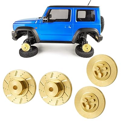 ナロー ハブ RCロッククローラー用パーツ 1:18 ラジコンカー 7mm固定黄銅イモねじ ナックルウエイト ky..