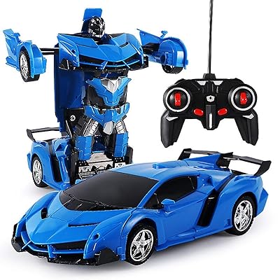 多機能 ラジコンカー RCカー 電動RCカー おもちゃの車 ロボットに変換 安定性高い 耐衝撃 子供おもちゃ..