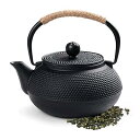 鉄瓶 鉄器 ih直火 対応 鉄びん 鉄の急須 やかん 茶こし付き おしゃれ 鉄分補給 ティーポット 伝統工芸品 アラレ 0.6L