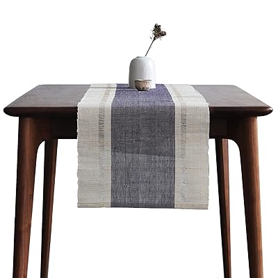 テーブルランナー 手織り布 ちょま生地夏布 天然素材シンプル 素朴なモダン 中華風和風侘寂わびさび禅..